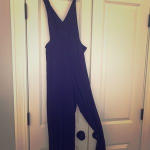 Dark purple overalls